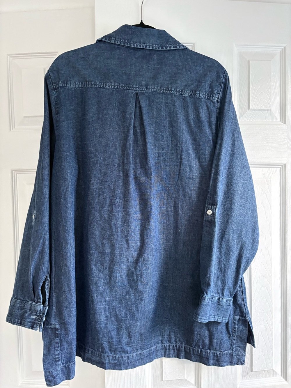 Soft Surroundings  Embroidered Denim Tunic 100% cotton - Picture 3 of 5